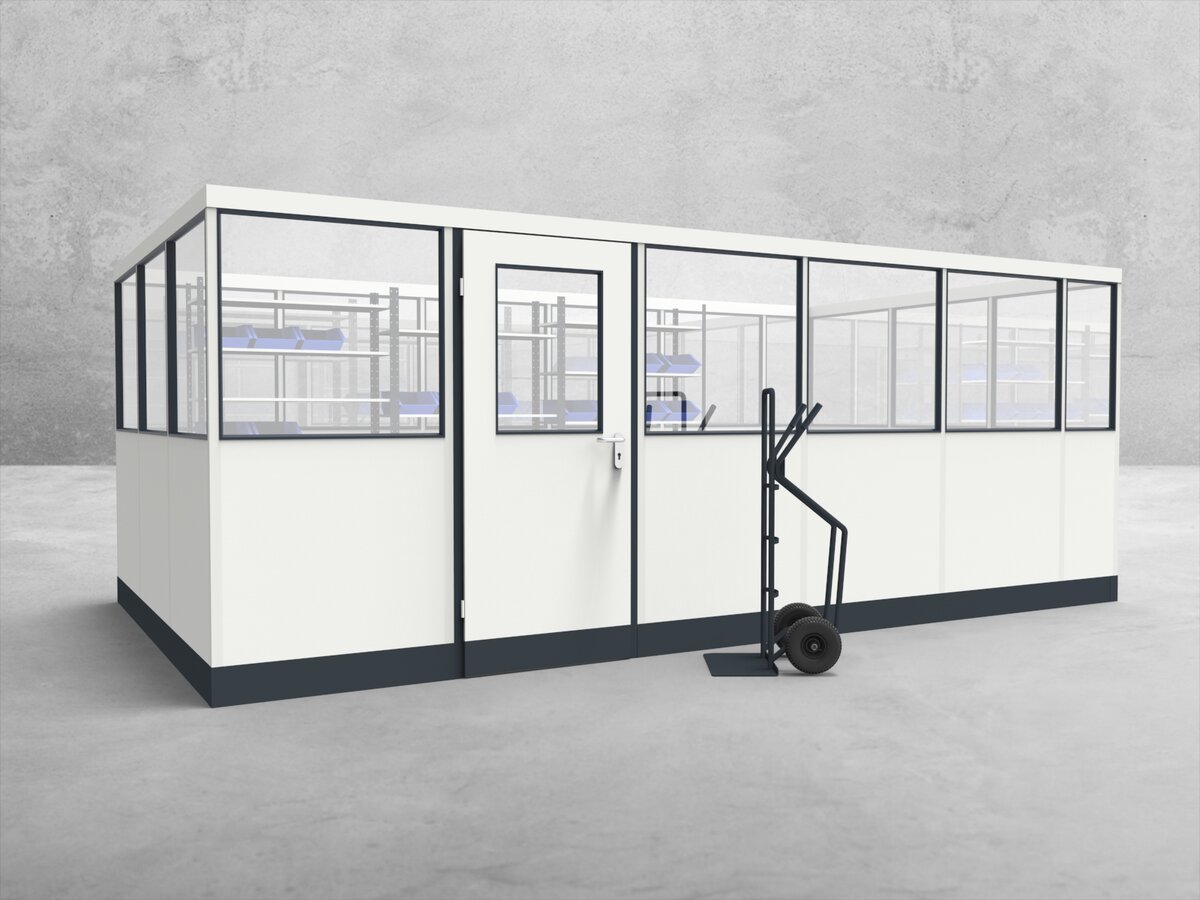 Aussenansicht für Stellwand 4-seitig 6,50 x 4,00 m System RS 45 von Becker Raumsysteme - Artikel SW4-6540