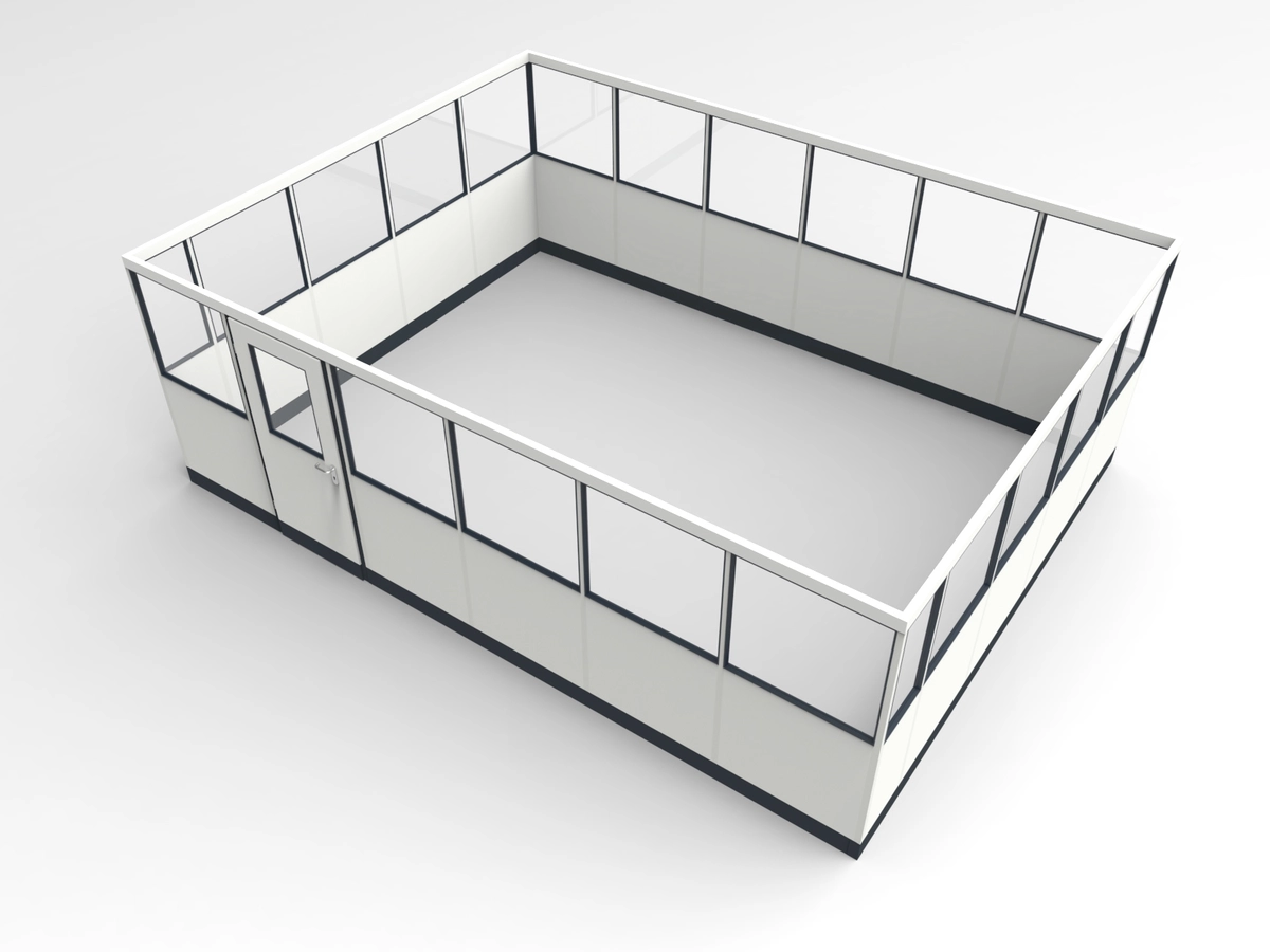 Wandanschluss für Stellwand 4-seitig 6,00 x 4,50 m System RS 45 von Becker Raumsysteme - Artikel SW4-6045
