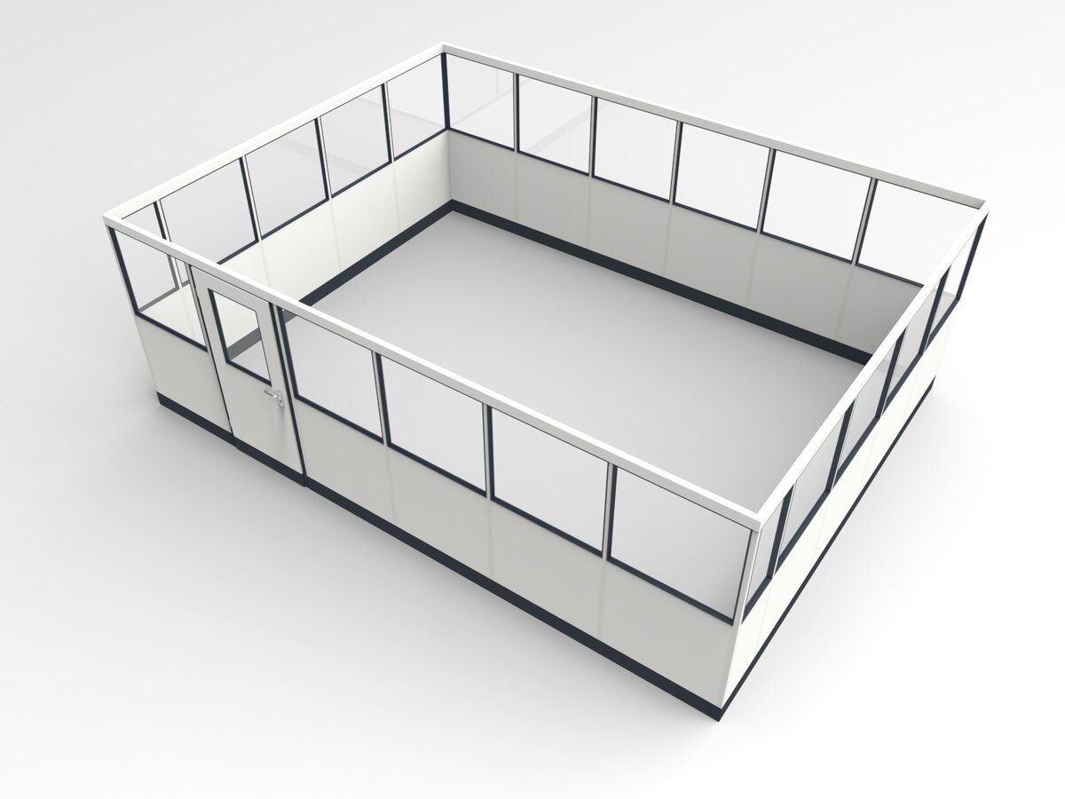 Wandanschluss für Stellwand 4-seitig 6,00 x 4,50 m System RS 45 von Becker Raumsysteme - Artikel SW4-6045
