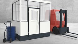 Mobiles Hallenbüro 4-seitig 2,50 x 2,00 m 5 m² (HM4-2520)