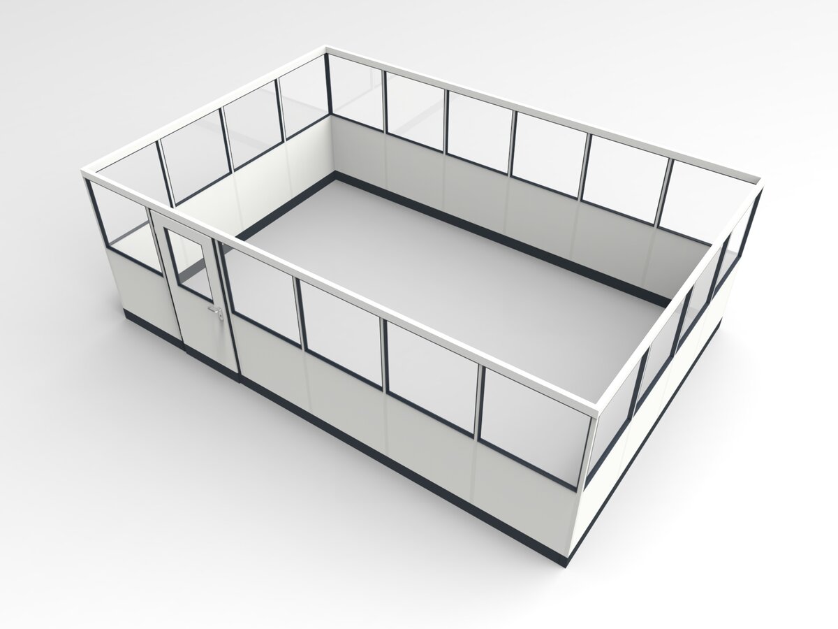 Wandanschluss für Stellwand 4-seitig 6,00 x 4,00 m System RS 45 von Becker Raumsysteme - Artikel SW4-6040