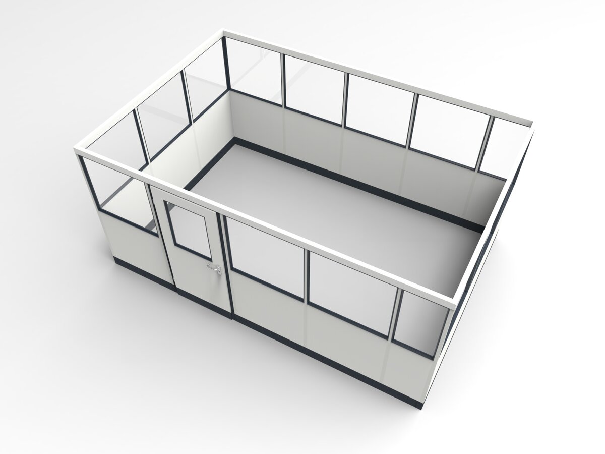 Wandanschluss für Stellwand 4-seitig 4,50 x 3,00 m System RS 45 von Becker Raumsysteme - Artikel SW4-4530