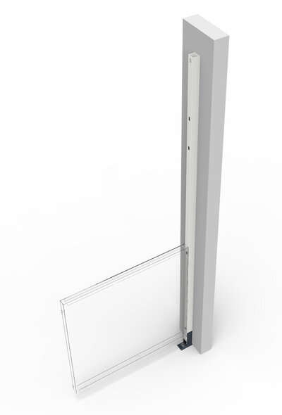 Wandanschluss für Raumsysteme und Hallenbüros