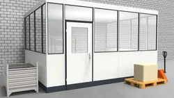 Hallenbüro 3-seitig 4,50 x 3,50 m 15,75 m² (HB3-4535)