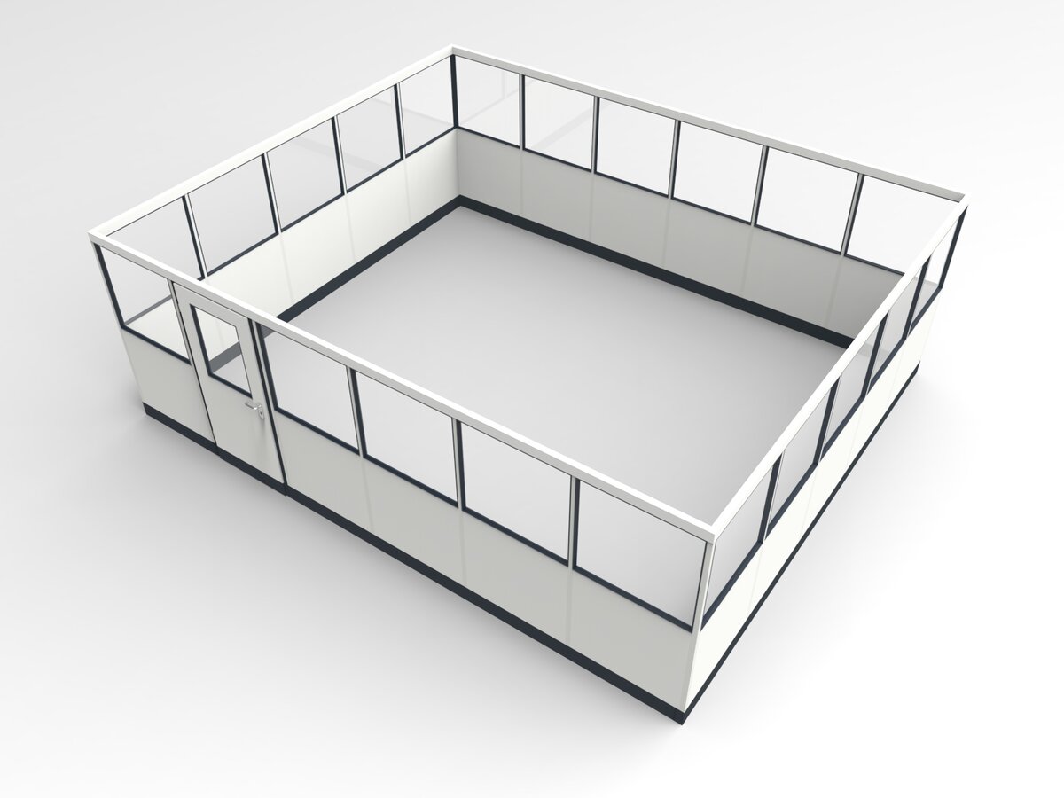 Wandanschluss für Stellwand 4-seitig 6,00 x 5,00 m System RS 45 von Becker Raumsysteme - Artikel SW4-6050