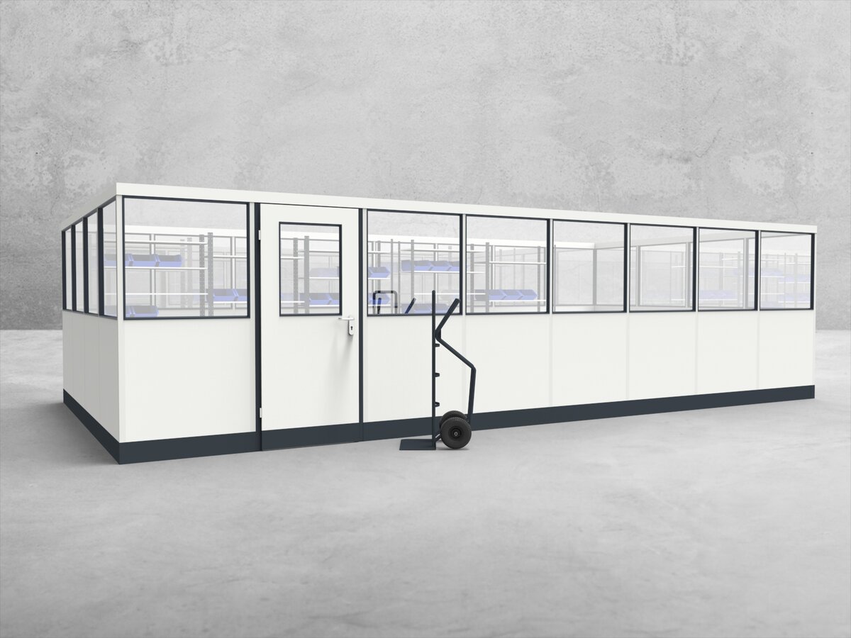 Aussenansicht für Stellwand 4-seitig 5,00 x 2,50 m System RS 45 von Becker Raumsysteme - Artikel SW4-5025