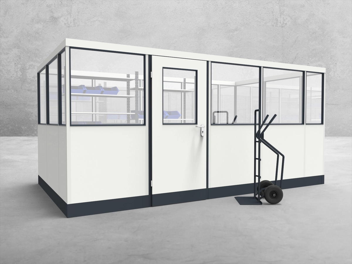 Aussenansicht für Stellwand 4-seitig 4,50 x 2,50 m System RS 45 von Becker Raumsysteme - Artikel SW4-4525