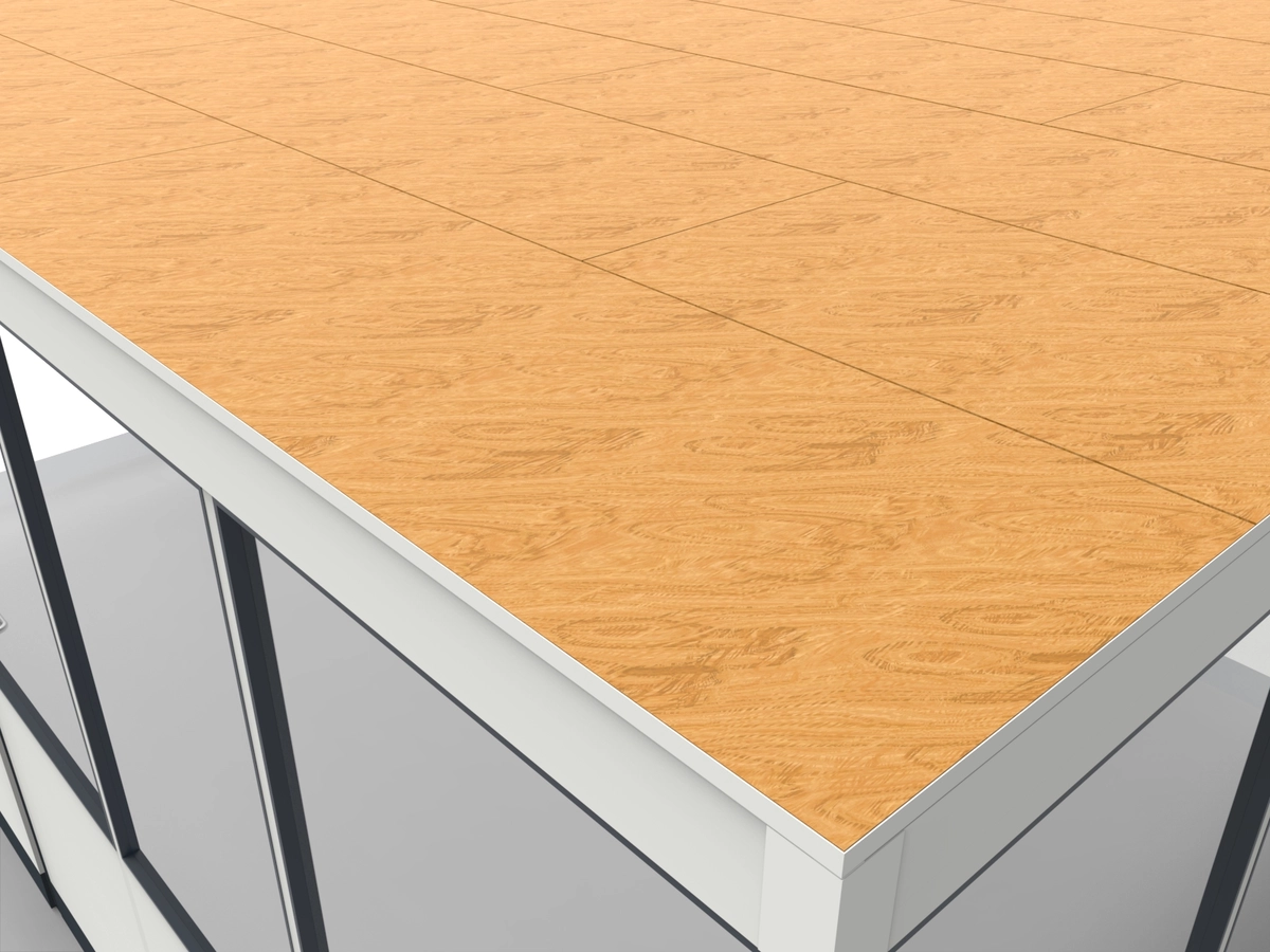 Deckenkonstruktion für Hallenbüro als Doppelstock 4-seitig 6,00 x 4,50 m System RS 45 von Becker Raumsysteme - Artikel HD4-6045