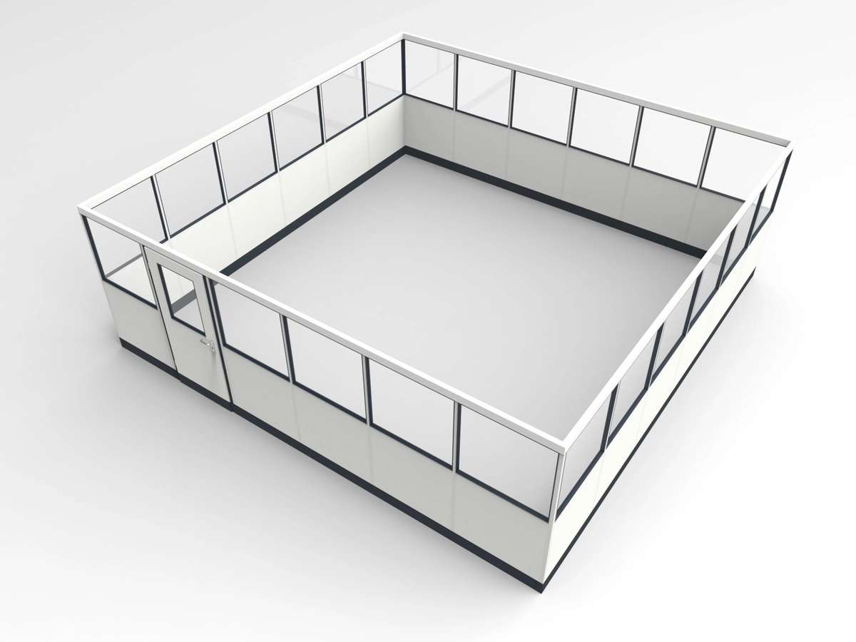 Wandanschluss für Stellwand 4-seitig 6,00 x 6,00 m System RS 45 von Becker Raumsysteme - Artikel SW4-6060