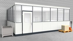 Hallenbüro 3-seitig 6,50 x 5,00 m 32,5 m² (HB3-6550)