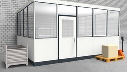 Hallenbüro 3-seitig 5,00 x 4,00 m 20 m² (HB3-5040)