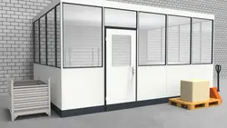 Hallenbüro 3-seitig 5,00 x 3,50 m 17,5 m² (HB3-5035)