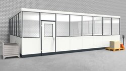 Hallenbüro 3-seitig 8,00 x 6,00 m 48 m² (HB3-8060)