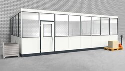 Hallenbüro 3-seitig 8,00 x 5,00 m 40 m² (HB3-8050)