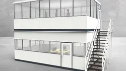 Hallenbüro als Doppelstock 4-seitig 7,00 x 4,50 m 31,5 m² (HD4-7045)