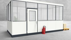 Hallenbüro 4-seitig 5,00 x 2,50 m 12,5 m² (HB4-5025)