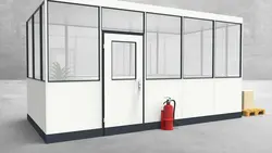 Hallenbüro 4-seitig 5,00 x 2,50 m 12,5 m² (HB4-5025)