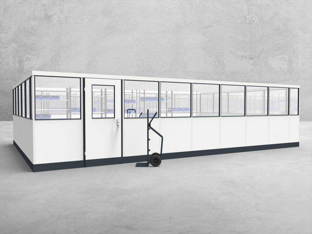 Aussenansicht für Stellwand 4-seitig 8,50 x 5,50 m System RS 45 von Becker Raumsysteme - Artikel SW4-8555