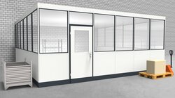 Hallenbüro 3-seitig 6,00 x 6,00 m 36 m² (HB3-6060)