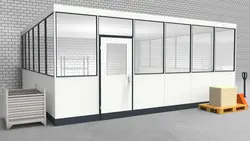 Hallenbüro 3-seitig 6,00 x 6,00 m 36 m² (HB3-6060)