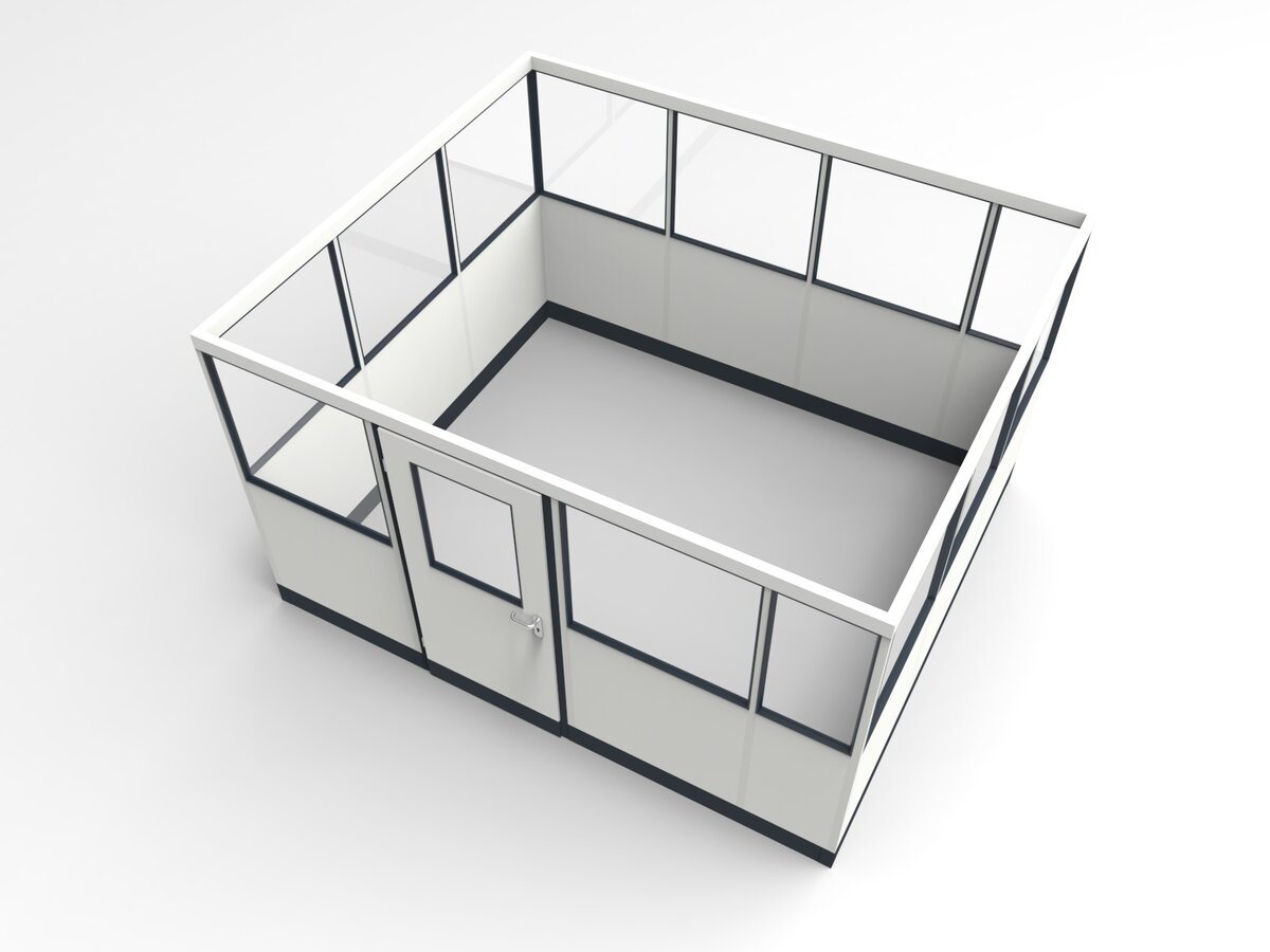 Wandanschluss für Stellwand 4-seitig 3,50 x 3,00 m System RS 45 von Becker Raumsysteme - Artikel SW4-3530