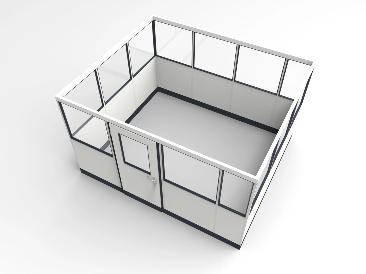 Wandanschluss für Stellwand 4-seitig 3,50 x 3,00 m System RS 45 von Becker Raumsysteme - Artikel SW4-3530