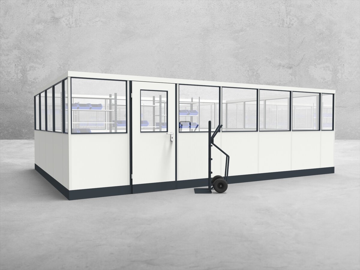 Aussenansicht für Stellwand 4-seitig 6,50 x 4,50 m System RS 45 von Becker Raumsysteme - Artikel SW4-6545