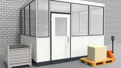 Hallenbüro 3-seitig 3,50 x 3,00 m 10,5 m² (HB3-3530)