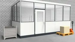 Hallenbüro 3-seitig 5,00 x 3,00 m 15 m² (HB3-5030)