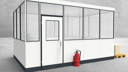 Hallenbüro 4-seitig 4,50 x 3,00 m 13,5 m² (HB4-4530)