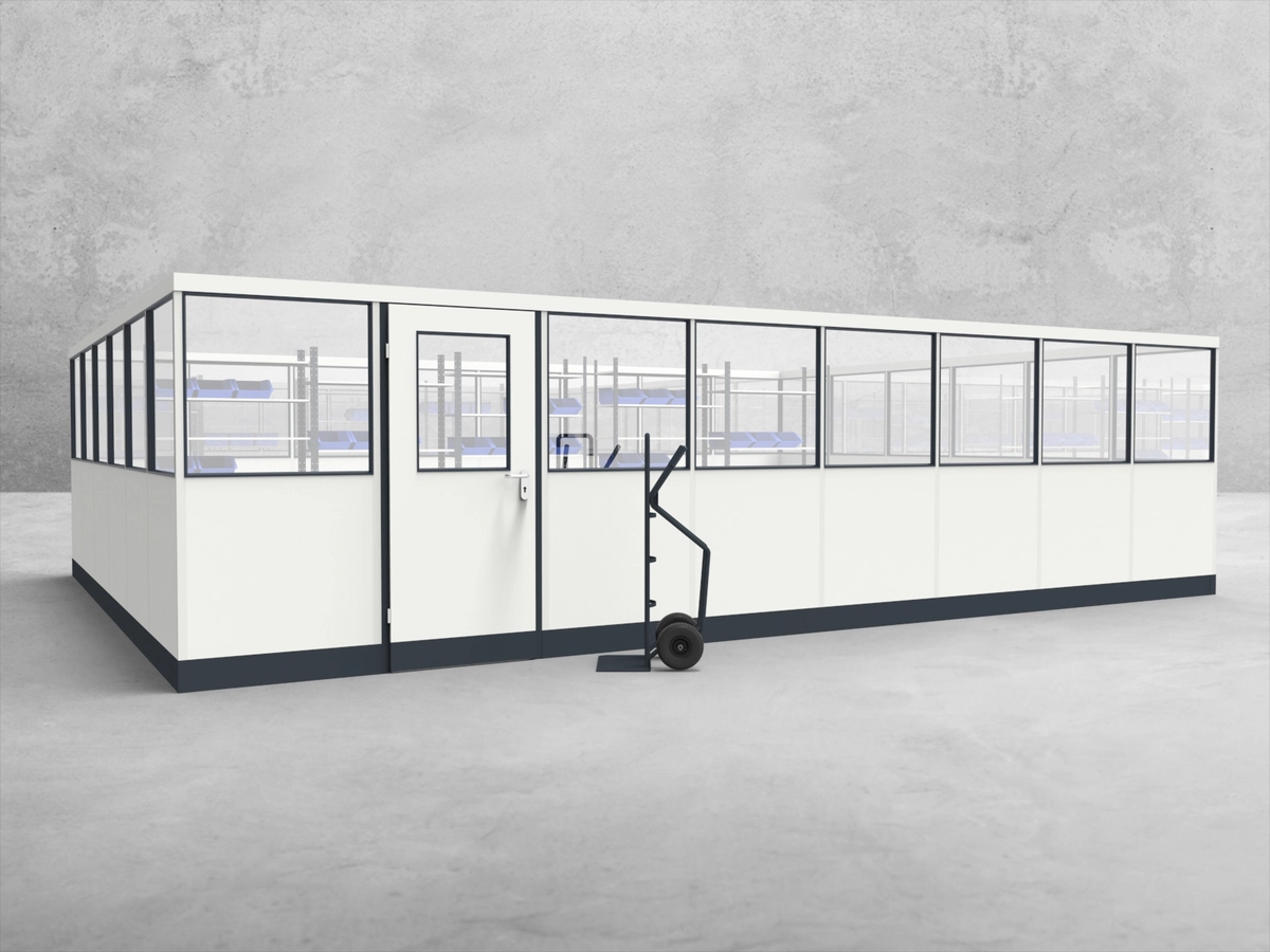 Aussenansicht für Stellwand 4-seitig 8,00 x 6,00 m System RS 45 von Becker Raumsysteme - Artikel SW4-8060