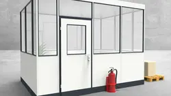 Hallenbüro 4-seitig 3,50 x 2,50 m 8,75 m² (HB4-3525)