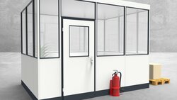 Hallenbüro 4-seitig 3,50 x 2,50 m 8,75 m² (HB4-3525)