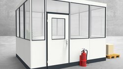 Hallenbüro 4-seitig 3,50 x 3,00 m 10,5 m² (HB4-3530)