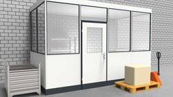 Hallenbüro 3-seitig 4,00 x 2,00 m 8 m² (HB3-4020)