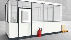 Hallenbüro 4-seitig 4,50 x 2,00 m 9 m² (HB4-4520)