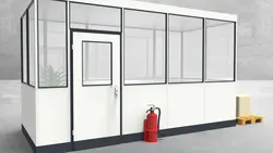 Hallenbüro 4-seitig 4,50 x 2,00 m 9 m² (HB4-4520)