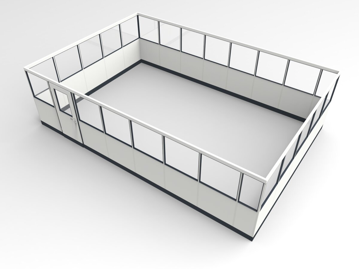 Wandanschluss für Stellwand 4-seitig 7,50 x 5,00 m System RS 45 von Becker Raumsysteme - Artikel SW4-7550