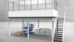 Hallenbüro auf Stahlbau 4-seitig 7,00 x 4,00 m 28 m² (HS4-7040)
