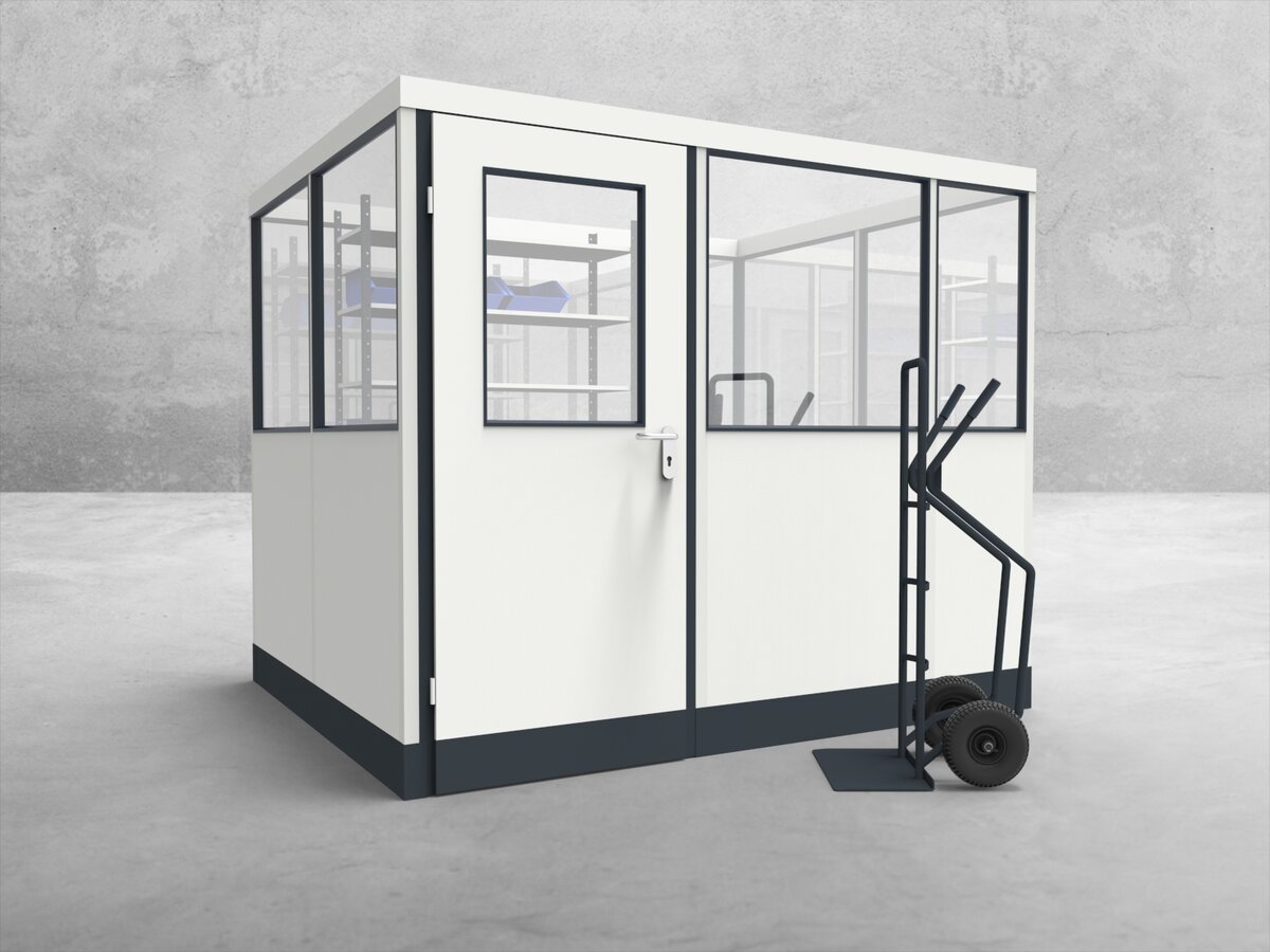 Aussenansicht für Stellwand 4-seitig 2,50 x 2,00 m System RS 45 von Becker Raumsysteme - Artikel SW4-2520