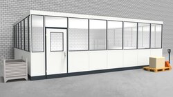 Hallenbüro 3-seitig 7,50 x 5,50 m 41,25 m² (HB3-7555)
