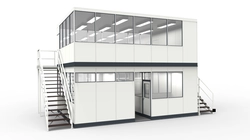 Hallenbüro, Pausenraum aus dem System RS45 Hallenbüro, Pausenraum zur Unterstützung den Überblick im Produktionsprozess zu behalten