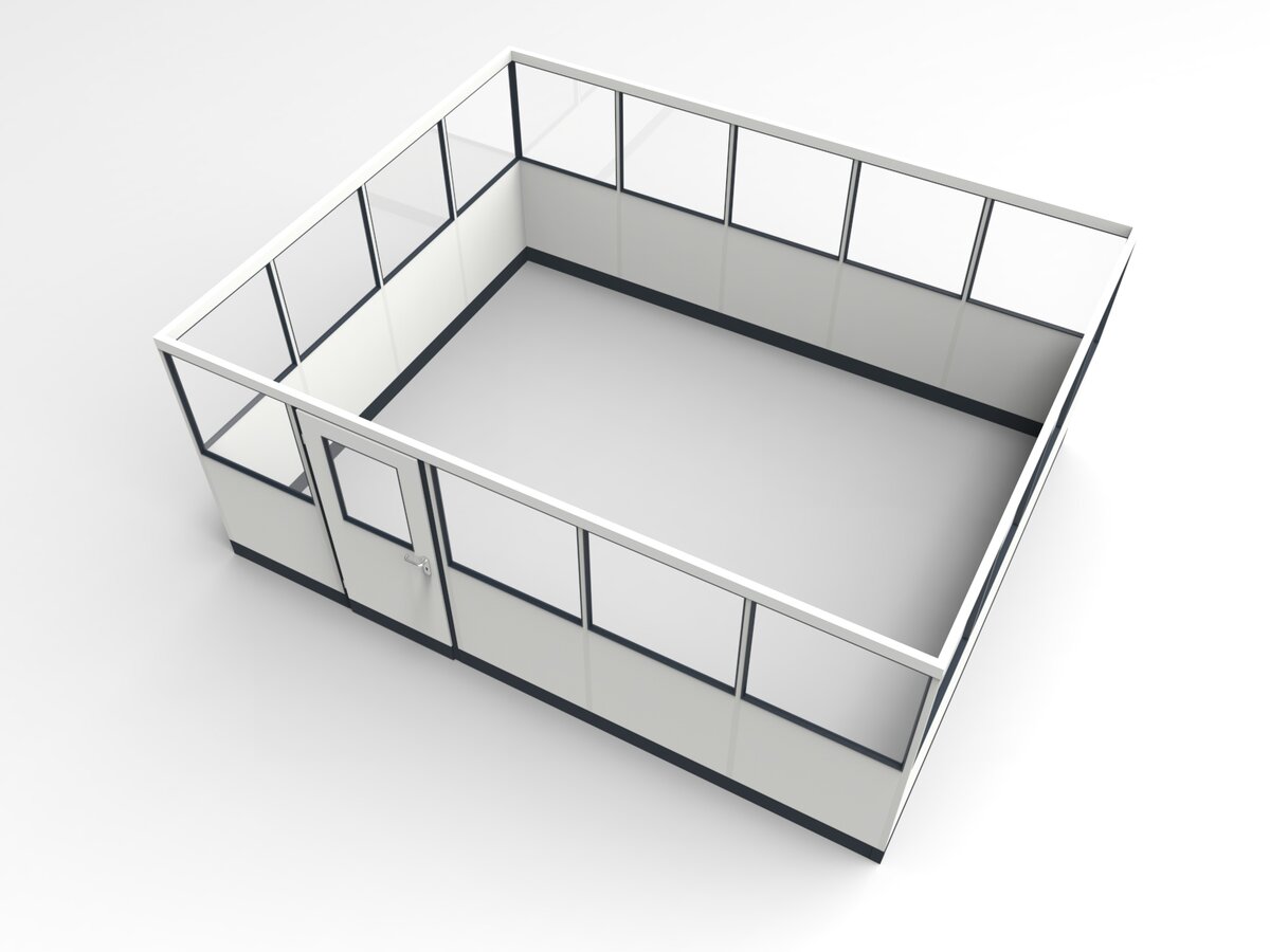 Wandanschluss für Stellwand 4-seitig 5,00 x 4,00 m System RS 45 von Becker Raumsysteme - Artikel SW4-5040