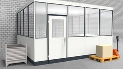 Hallenbüro 3-seitig 4,50 x 4,00 m 18 m² (HB3-4540)