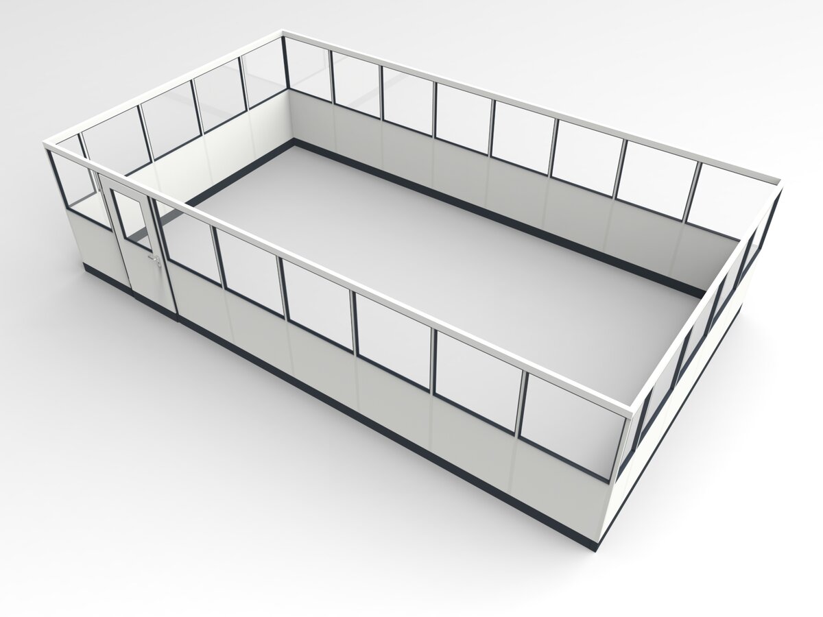 Wandanschluss für Stellwand 4-seitig 8,00 x 4,50 m System RS 45 von Becker Raumsysteme - Artikel SW4-8045