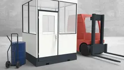 Mobiles Hallenbüro 4-seitig 2,00 x 2,00 m 4 m² (HM4-2020)