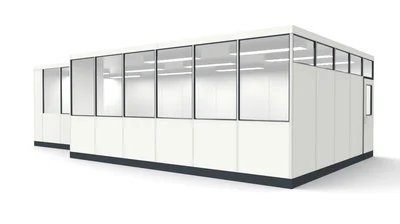 Lagerbüros aus vorgefertigten Bauteilen Lagerbüros zur Unterstützung den Überblick im Produktionsprozess zu behalten - Büro in Lagerhalle bauen