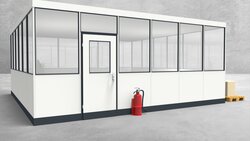 Hallenbüro 4-seitig 6,00 x 6,00 m 36 m² (HB4-6060)