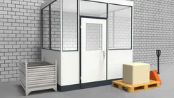 Hallenbüro 3-seitig 2,50 x 2,00 m 5 m² (HB3-2520)