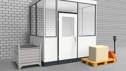 Hallenbüro 3-seitig 2,50 x 2,00 m 5 m² (HB3-2520)